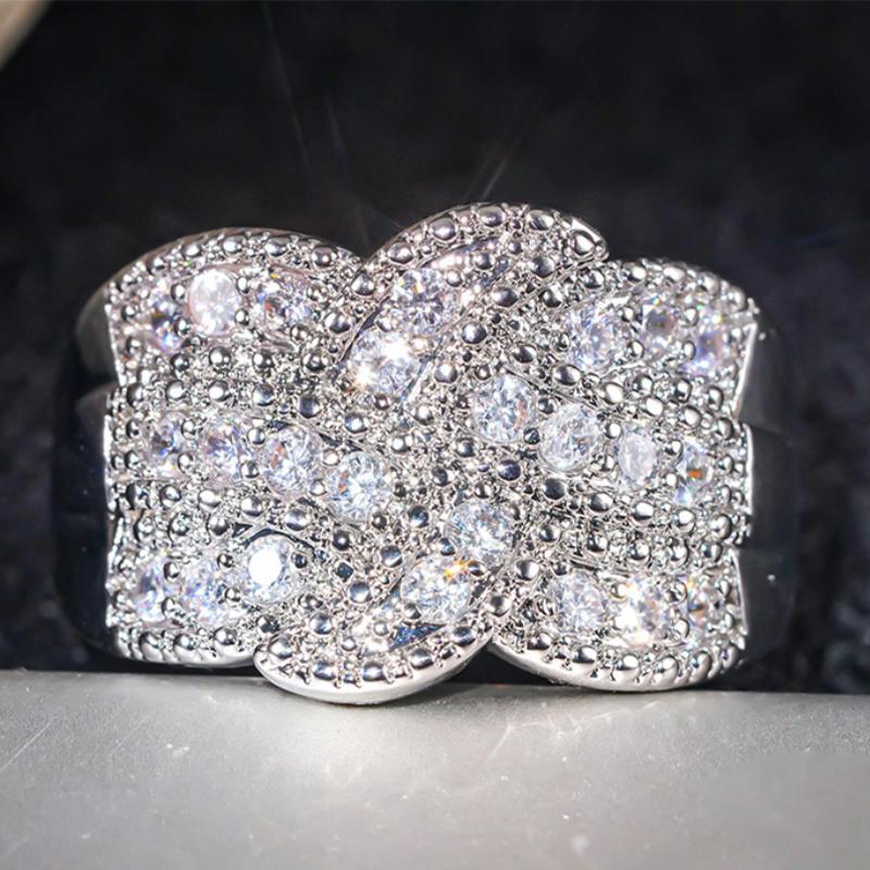 Huitan Charming Women Ring Cross Design Gorgeous Full Bright CZ Party Lady Finger Wedding Accessories Elegant Trendy Zircon 6
Huitan Charming Women Ring Cross Design Gorgeous Full Bright CZ Party Lady Finger Wedding Accessories Elegant Trendy Zircon 6
