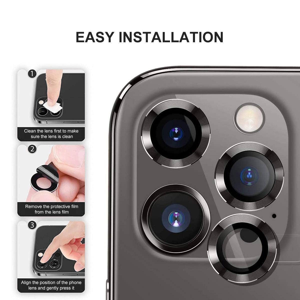 ENKAY HAT PRINCE 3Pcs/Set for iPhone 12 Pro Max Aluminium Alloy Back Camera Lens Protector Ultra Clear Tempered Glass Film- Black Blue
ENKAY HAT PRINCE 3Pcs/Set for iPhone 12 Pro Max Aluminium Alloy Back Camera Lens Protector Ultra Clear Tempered Glass Film- Black Blue