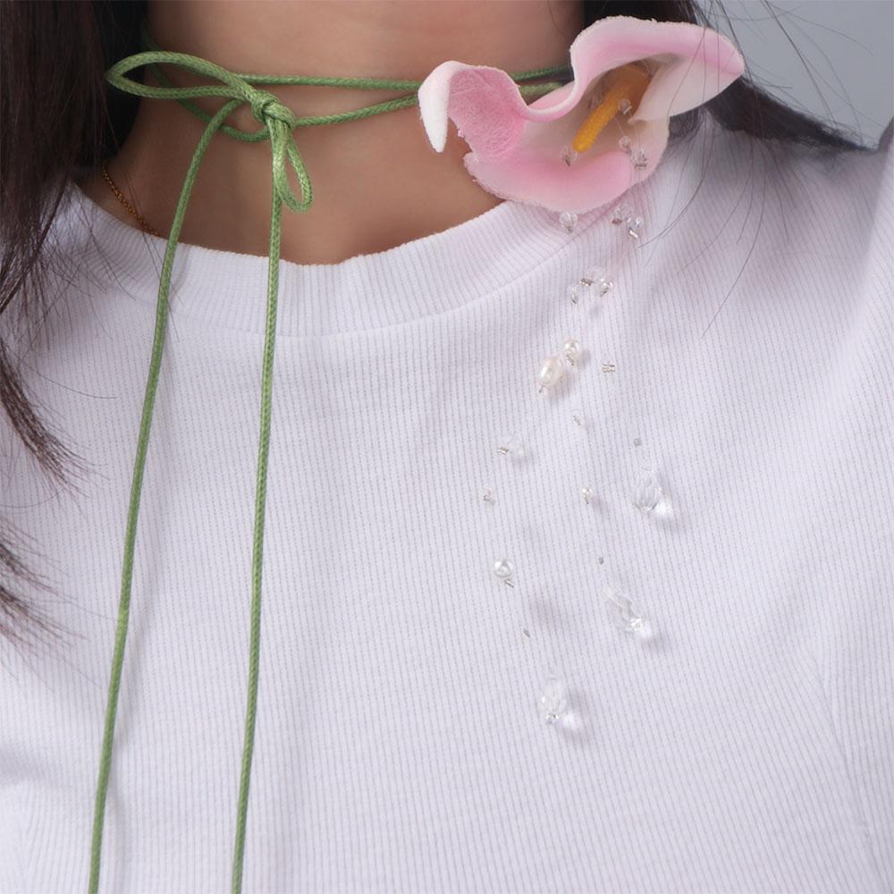 Exaggerated Flower Necklace Lace Up Floral lavicle Chain Romantic Flower Choker Banquet рожевий
Exaggerated Flower Necklace Lace Up Floral lavicle Chain Romantic Flower Choker Banquet рожевий