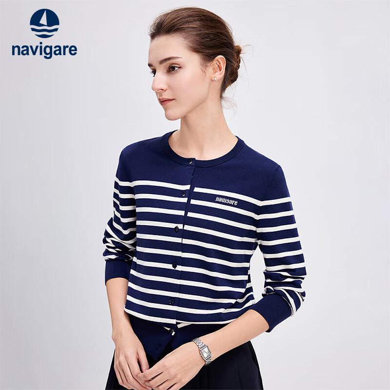 Женский полосатый вязаный свитер с круглым вырезом Navigare XL
Женский полосатый вязаный свитер с круглым вырезом Navigare XL