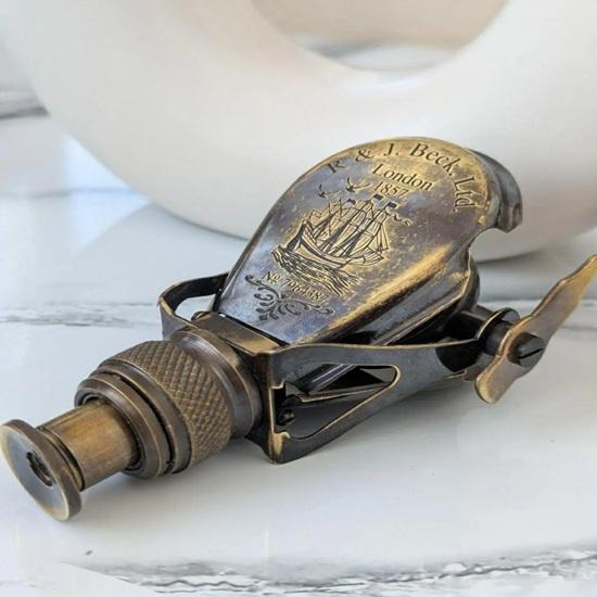 Handmade Brass Marine Binocular with Leather Case Nautical Gift Vintage Replica 12.7 cm
Handmade Brass Marine Binocular with Leather Case Nautical Gift Vintage Replica 12.7 cm