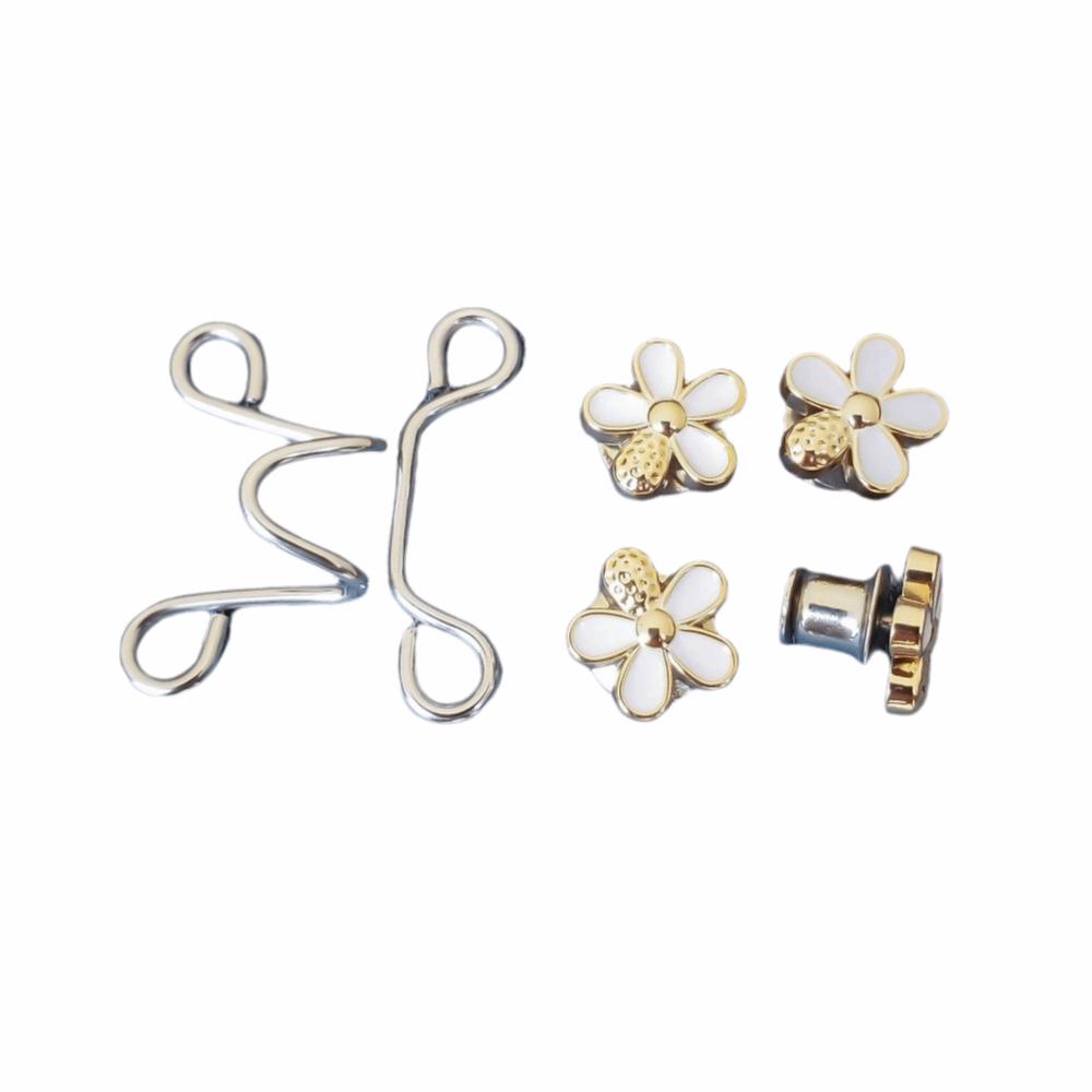 No Sewing Required Adjustable Tightener Waist Buckle Removable Flower Design Waist Button Fastener Nail-Free Reusable
No Sewing Required Adjustable Tightener Waist Buckle Removable Flower Design Waist Button Fastener Nail-Free Reusable