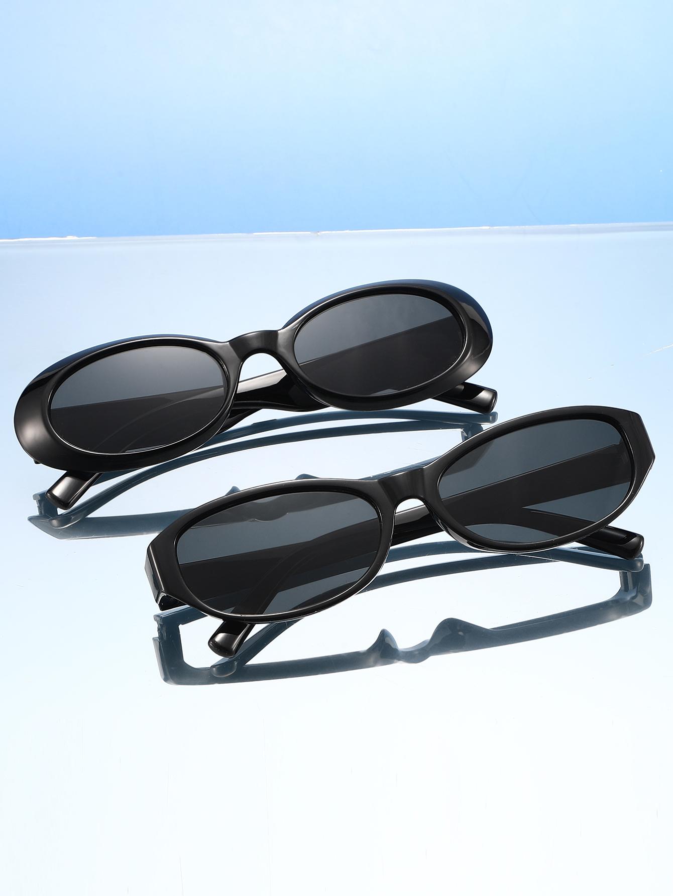 2Pcs Y2K Style Narrow Frame Oval Sunglasses, Retro Black Frame Sunglasses, Simple and Versatile Street Style, Make the Face Look
2Pcs Y2K Style Narrow Frame Oval Sunglasses, Retro Black Frame Sunglasses, Simple and Versatile Street Style, Make the Face Look
