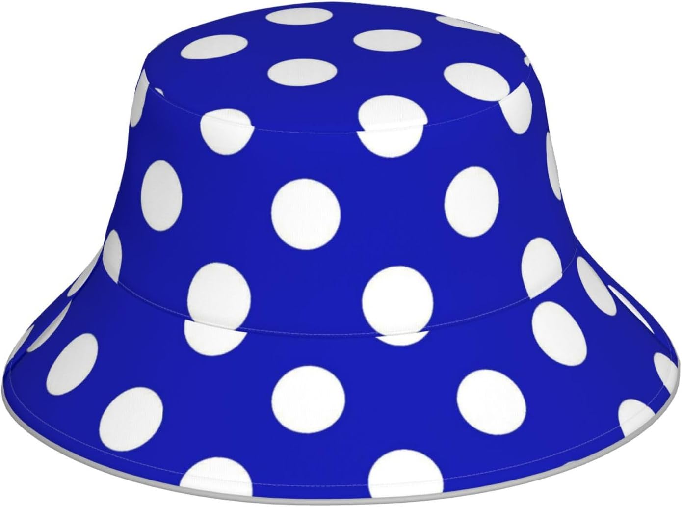 Blue and White Polka Dot Print Bucket Hat Multicolored Fisherman Cap Packable Sun Hat for Men and Women
Blue and White Polka Dot Print Bucket Hat Multicolored Fisherman Cap Packable Sun Hat for Men and Women
