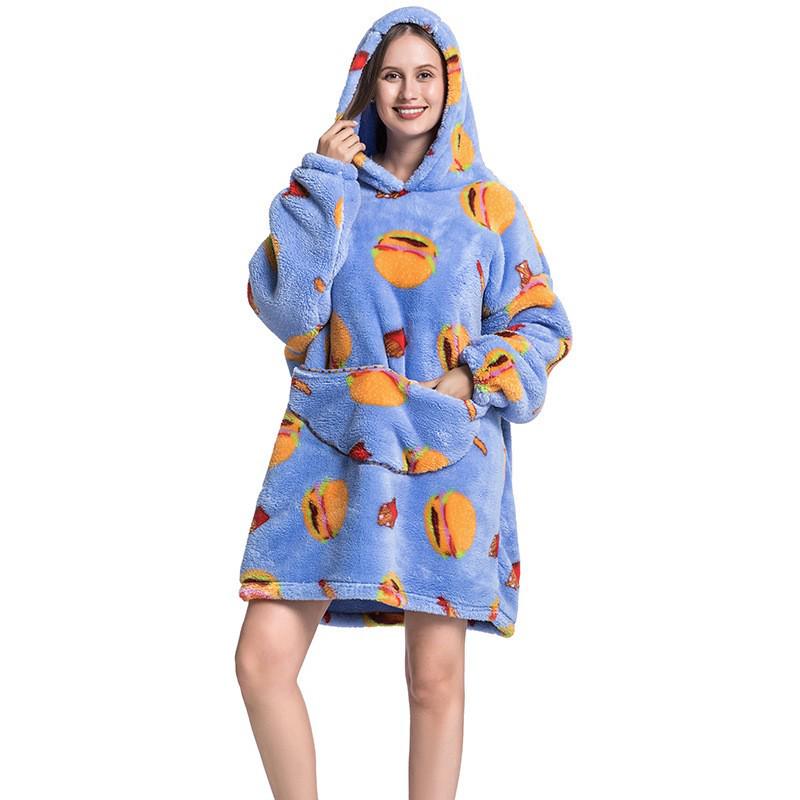 Cozy Autumn/Winter Pumpkin Blanket Sweatshirt: Thick Cotton Velvet Bathrobe for Indoor and Outdoor Warmth One Size, Length 90CM
Cozy Autumn/Winter Pumpkin Blanket Sweatshirt: Thick Cotton Velvet Bathrobe for Indoor and Outdoor Warmth One Size, Length 90CM
