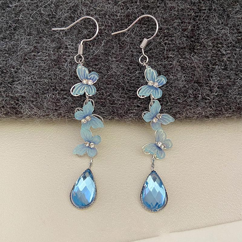 Diamond-encrusted resin butterfly water drop fringed ear hook fashion fairy earrings femininity light luxury earrings niche high sense
Diamond-encrusted resin butterfly water drop fringed ear hook fashion fairy earrings femininity light luxury earrings niche high sense