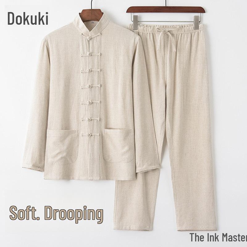 Men s Retro Chinese Style Long-Sleeved Cotton Linen Tang Suit for Middle-Aged and Elderly - Loose Tai Chi Outfit Large
Men s Retro Chinese Style Long-Sleeved Cotton Linen Tang Suit for Middle-Aged and Elderly - Loose Tai Chi Outfit Large