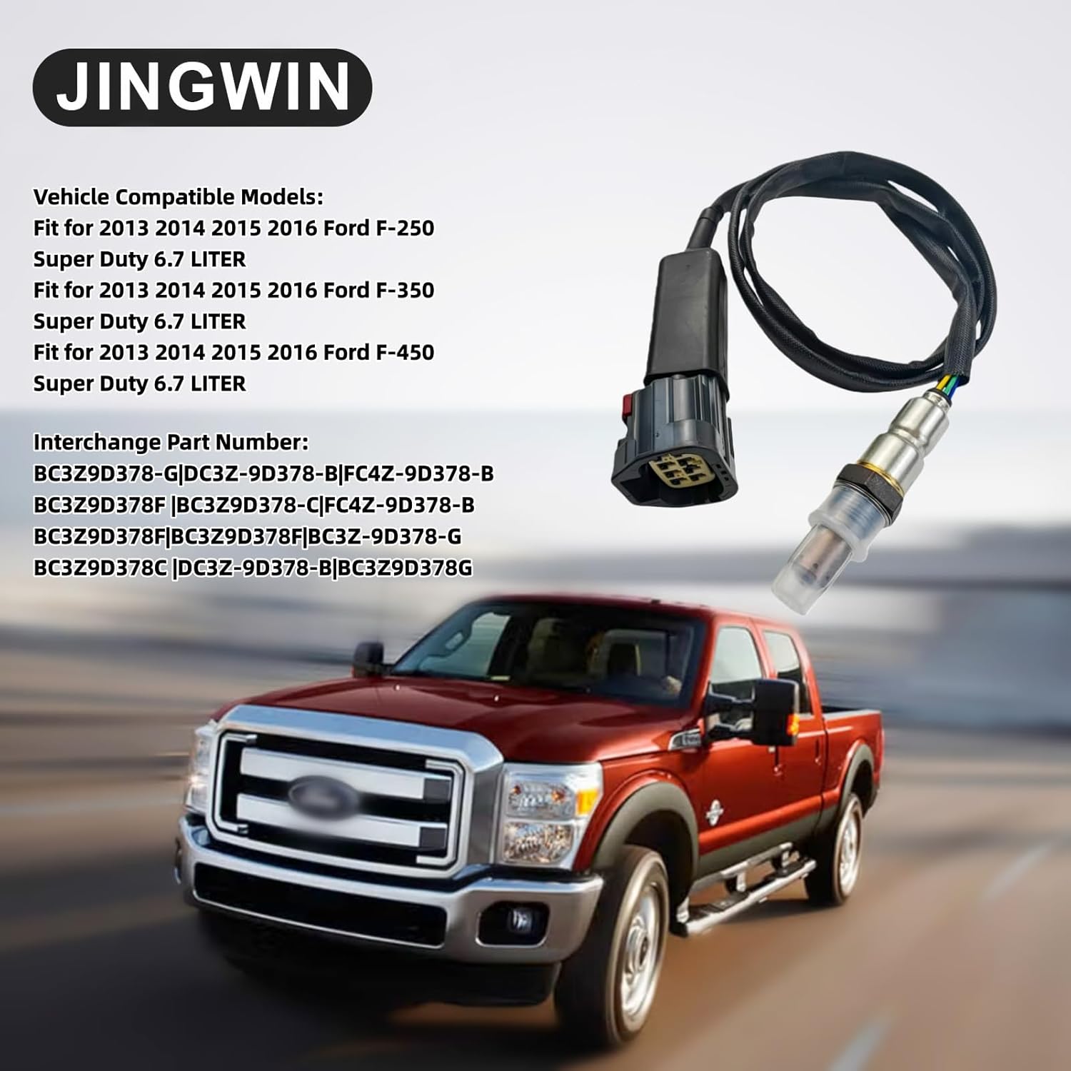 DC3Z9D378B Rear Nitrogen Oxide Sensor Nox Sensor DC3Z-9D378-B BC3Z9D378G fits for 2013-16 Ford F-250 F-350 F-450 F550 F650 F750 6.7L Powerstroke
DC3Z9D378B Rear Nitrogen Oxide Sensor Nox Sensor DC3Z-9D378-B BC3Z9D378G fits for 2013-16 Ford F-250 F-350 F-450 F550 F650 F750 6.7L Powerstroke