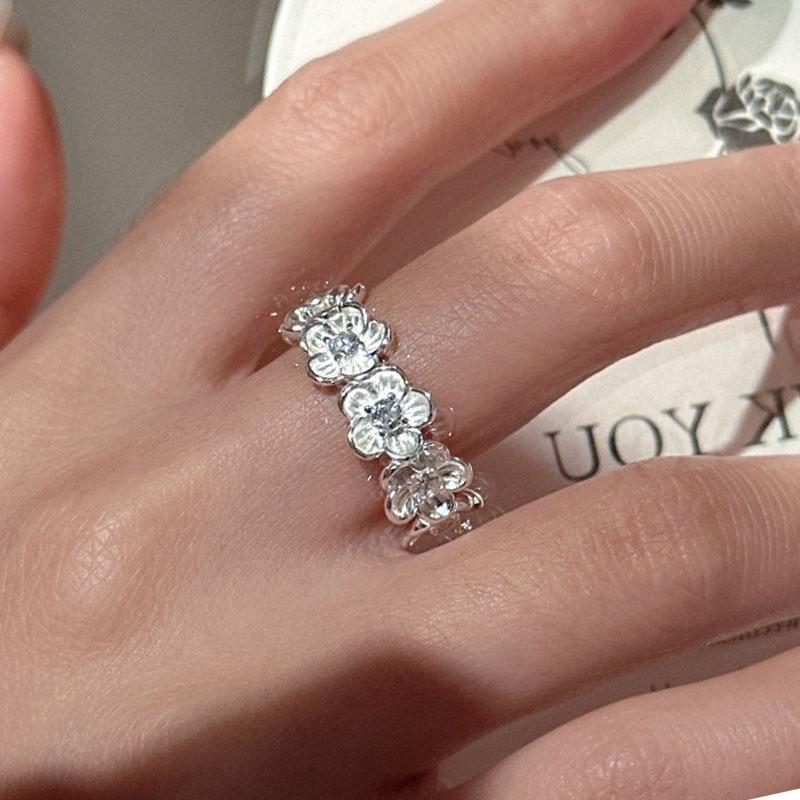 925 Sterling Silver Rings For Women Geometric Fine Jewelry Finger Adjustable Flower Zircon Ring For Party Birthday Gift resizable
925 Sterling Silver Rings For Women Geometric Fine Jewelry Finger Adjustable Flower Zircon Ring For Party Birthday Gift resizable