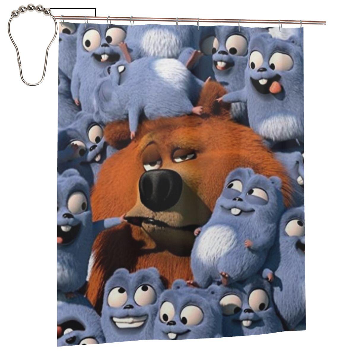 Grizzy And The Lemmings Shower Curtain Bathroom Polyester Waterproof Bath Curtains With Hooks W60H190(CM)-1 Pcs
Grizzy And The Lemmings Shower Curtain Bathroom Polyester Waterproof Bath Curtains With Hooks W60H190(CM)-1 Pcs