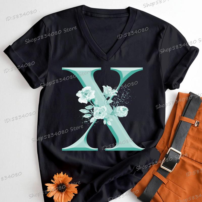 Women Tshirts Letters A B C D Floral Printed Clothing AZ 26 Alphabet Flower Casual Tops Tees Birthday Party Vneck Classic Top 4XL
Women Tshirts Letters A B C D Floral Printed Clothing AZ 26 Alphabet Flower Casual Tops Tees Birthday Party Vneck Classic Top 4XL