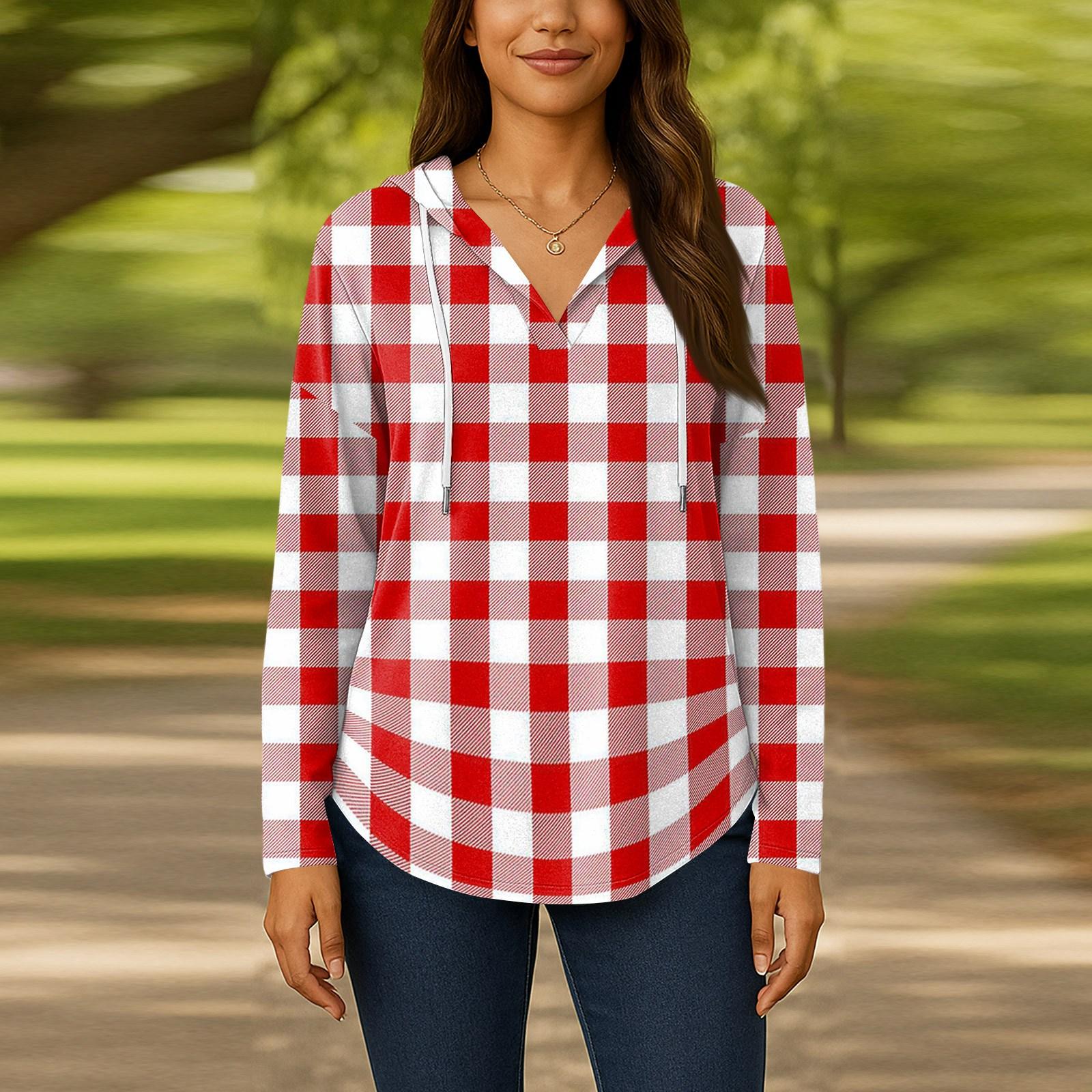 Жіночі модні худі з V-подібним вирізом, з довгими рукавами, з квітковим принтом, на шнурку, повсякденні вільні пуловери XL Кіновар
Жіночі модні худі з V-подібним вирізом, з довгими рукавами, з квітковим принтом, на шнурку, повсякденні вільні пуловери XL Кіновар