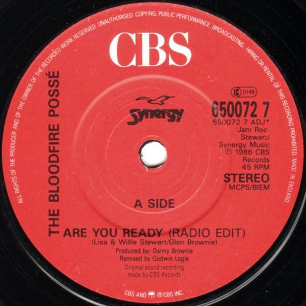 7inch Record BLOODFIRE POSS Are You Ready 6500727 CBS UK Reggae Ska Dub Used
7inch Record BLOODFIRE POSS Are You Ready 6500727 CBS UK Reggae Ska Dub Used