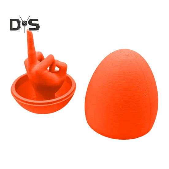Пасхальное яйцо в виде среднего пальца, забавная игрушка-розыгрыш, напечатанная на 3D-принтере, забавный сюрприз, грубая шутка, яйцо-шутка, подарок на корпоративную вечеринку на день рождения оранжевый
Пасхальное яйцо в виде среднего пальца, забавная игрушка-розыгрыш, напечатанная на 3D-принтере, забавный сюрприз, грубая шутка, яйцо-шутка, подарок на корпоративную вечеринку на день рождения оранжевый