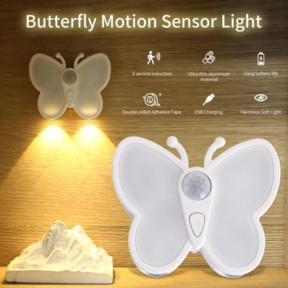 USB Rechargeable Under Cabinet Lights Butterfly Bedroom Kitchen Light for Children Room
USB Rechargeable Under Cabinet Lights Butterfly Bedroom Kitchen Light for Children Room