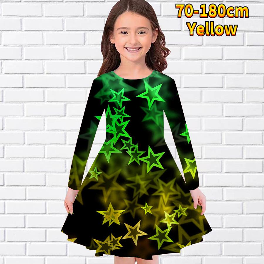 Girl Casual Gradient Fluorescent Star Print Round Neck Long Sleeve Dress Kid Princess Dress
Girl Casual Gradient Fluorescent Star Print Round Neck Long Sleeve Dress Kid Princess Dress
