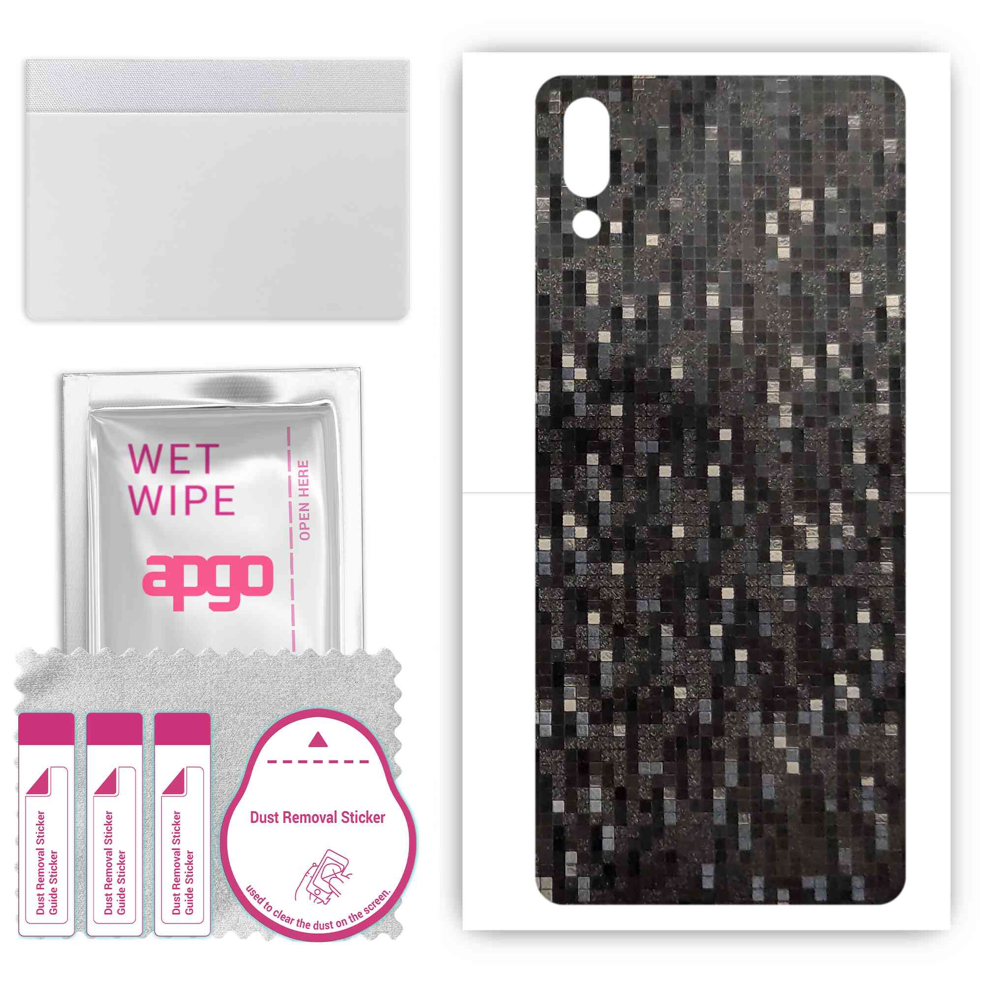 Apgo Protective Skin Sticker for the back compatible with Sony Xperia L3, Wrap Film, Foil, Vinyl - Pattern Carbon Black Pixel
Apgo Protective Skin Sticker for the back compatible with Sony Xperia L3, Wrap Film, Foil, Vinyl - Pattern Carbon Black Pixel