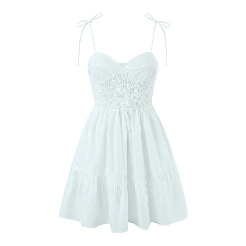 Flora Cheong-Leen Same Style Sweet Strap Dress Fairy Tube Top Pure White L
Flora Cheong-Leen Same Style Sweet Strap Dress Fairy Tube Top Pure White L