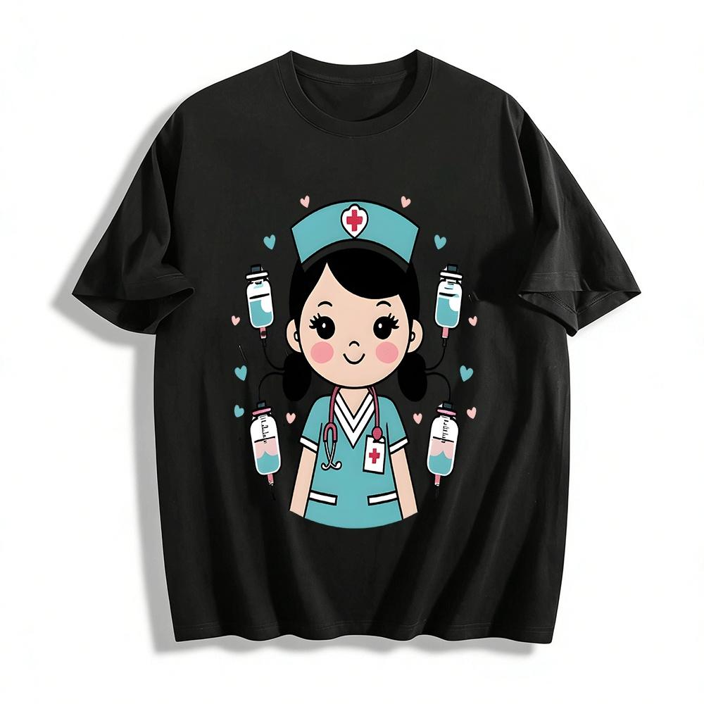 Cute Nurse Themed Top With IV Bag Graphic For Medical Workers Pure cotton T-shirt XXS
Cute Nurse Themed Top With IV Bag Graphic For Medical Workers Pure cotton T-shirt XXS