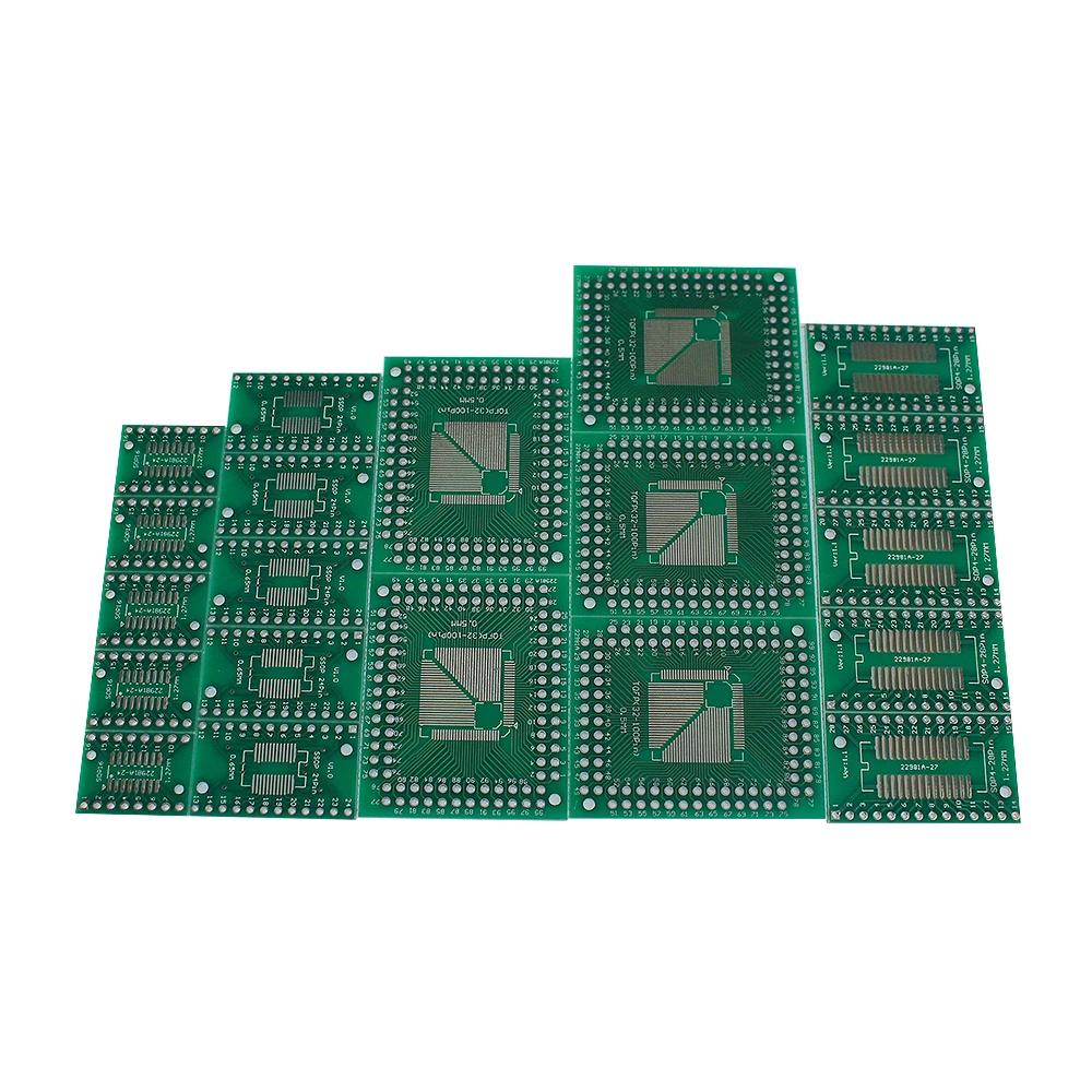 30pcs/lot Pcb Prototype Board SMT Turn To DIP Adapter Converter Board Set FQFP32~100 QFN48 SOP8~16~24~28 Circuit Board зелений
30pcs/lot Pcb Prototype Board SMT Turn To DIP Adapter Converter Board Set FQFP32~100 QFN48 SOP8~16~24~28 Circuit Board зелений