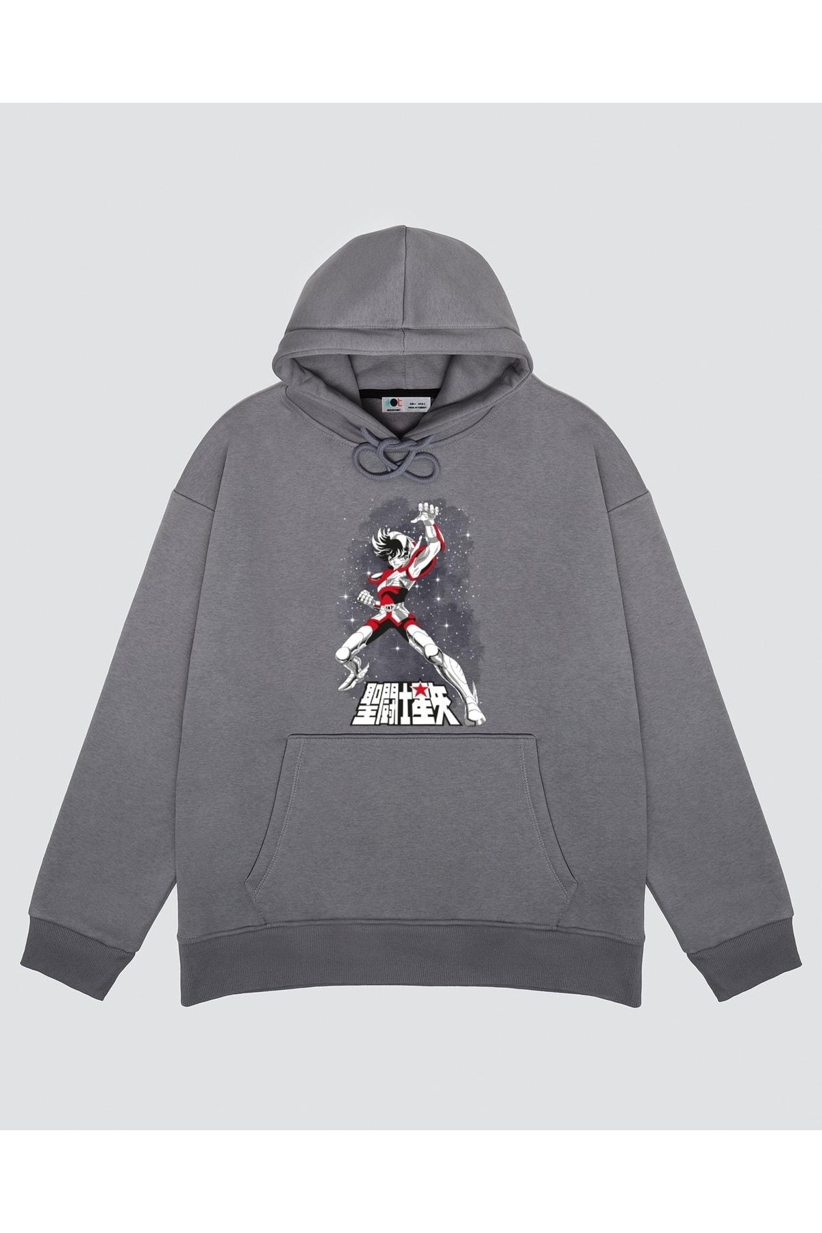 Unisex Gri Kapşonlu Sweatshirt Pegasus 
Unisex Gri Kapşonlu Sweatshirt Pegasus