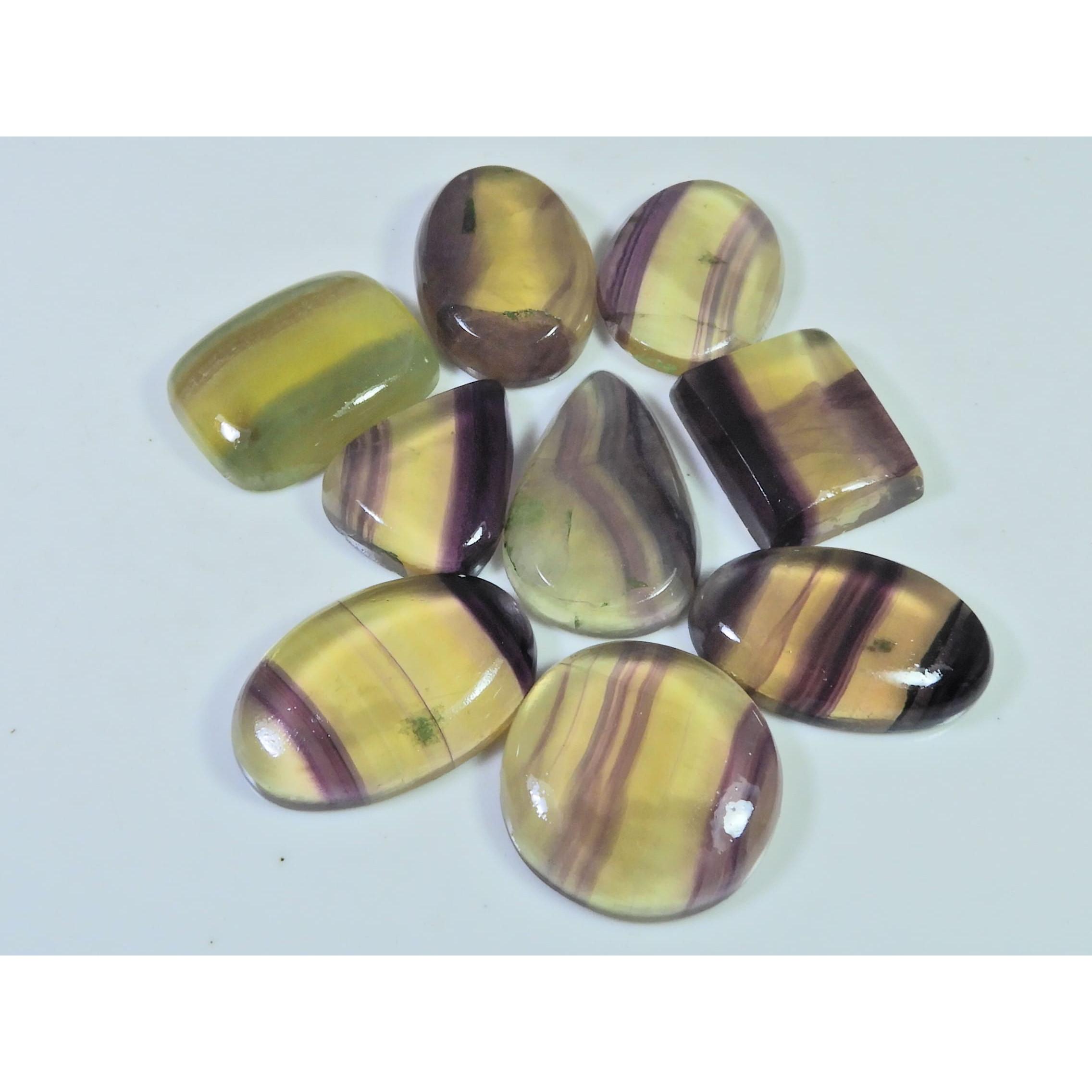 266Cts. Natural Rainbow Fluorite Mix Cabochon Loose Gemstone 09 Pcs Lot C-920
266Cts. Natural Rainbow Fluorite Mix Cabochon Loose Gemstone 09 Pcs Lot C-920