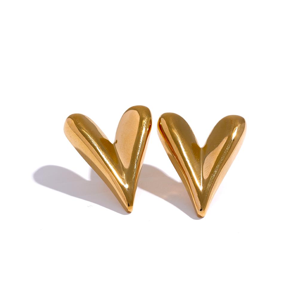 Yhpup 316L Stainless Steel Heart Stud Earrings for Women 18K Gold Color Plated Waterproof Charm Trend Basic Daily Jewelry Gift
Yhpup 316L Stainless Steel Heart Stud Earrings for Women 18K Gold Color Plated Waterproof Charm Trend Basic Daily Jewelry Gift