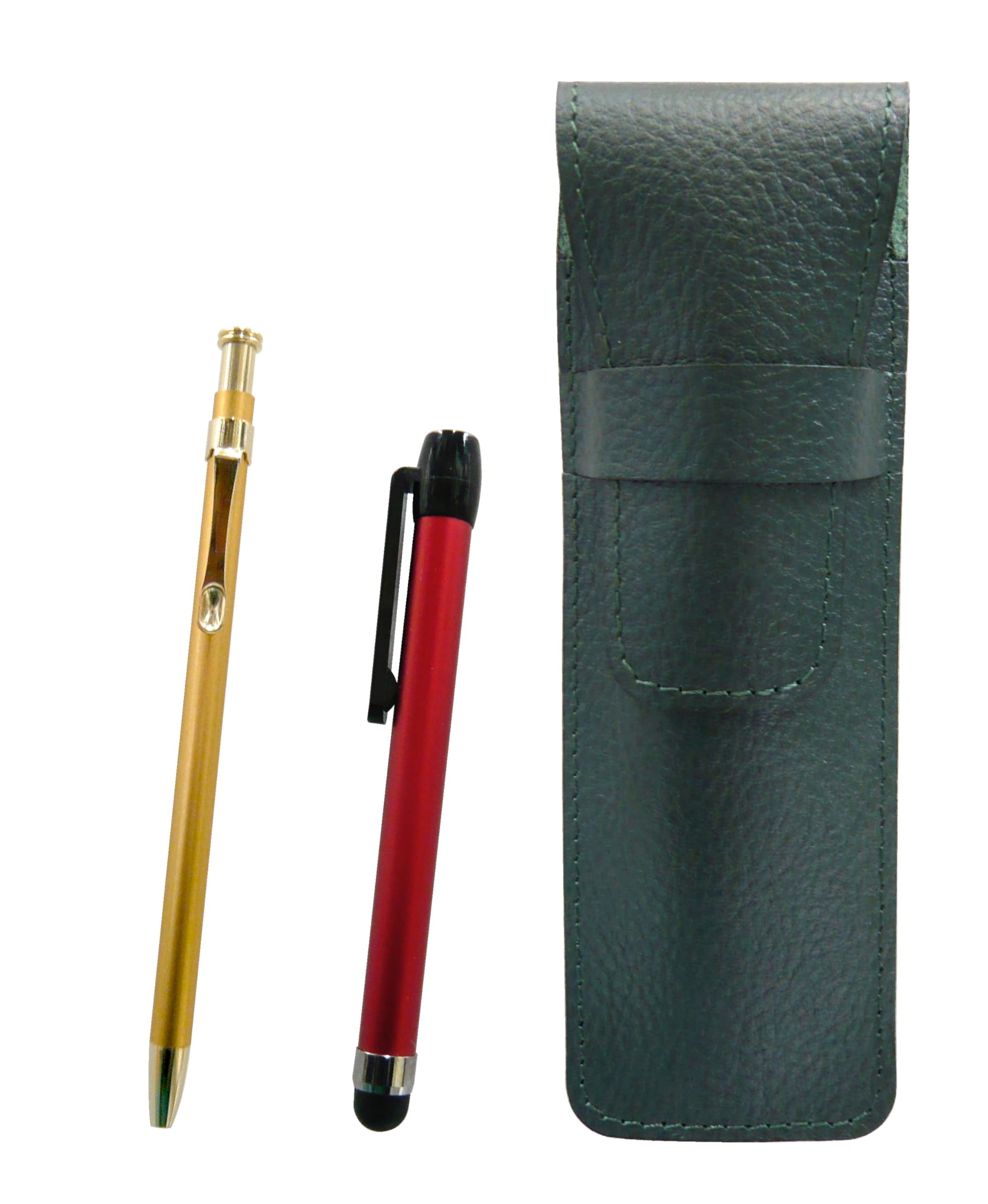 Grained leather pencil case moss green metal touch rod red and slim 60 ballpoint pen gold set SASMG-ALR-SV60KBP
Grained leather pencil case moss green metal touch rod red and slim 60 ballpoint pen gold set SASMG-ALR-SV60KBP