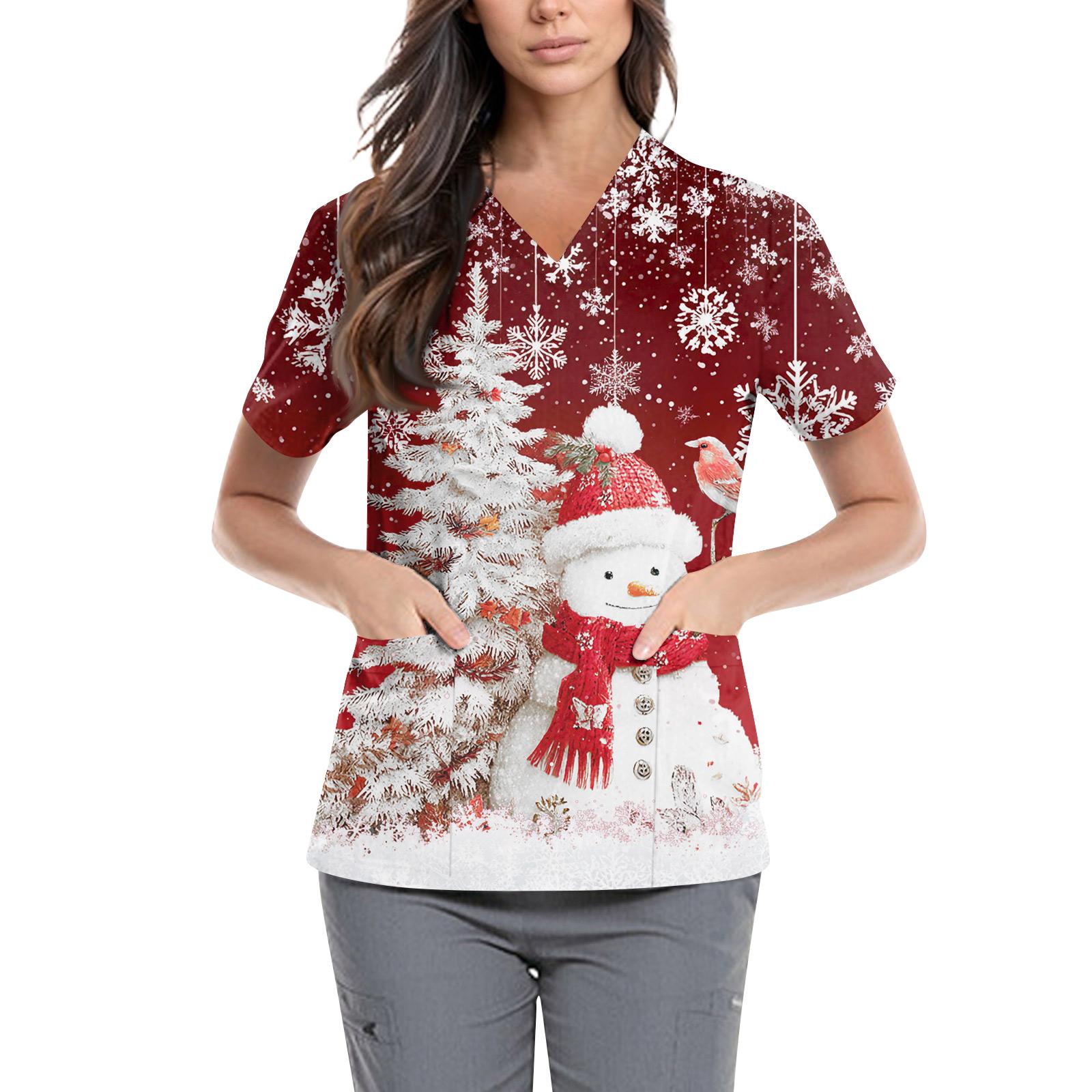 Женская симпатичная принтованная рабочая одежда с V-образным вырезом, двухслойными карманами, базовым коротким рукавом, пуловером ко Дню святого Валентина L белый
Женская симпатичная принтованная рабочая одежда с V-образным вырезом, двухслойными карманами, базовым коротким рукавом, пуловером ко Дню святого Валентина L белый