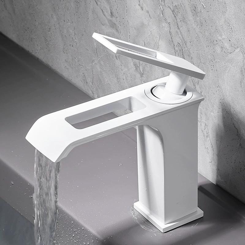 Ellen waterfall basin faucet bathroom all copper hot and cold wash basin under counter basin black bathroom faucet gold EL2549 G1/2 білий
Ellen waterfall basin faucet bathroom all copper hot and cold wash basin under counter basin black bathroom faucet gold EL2549 G1/2 білий