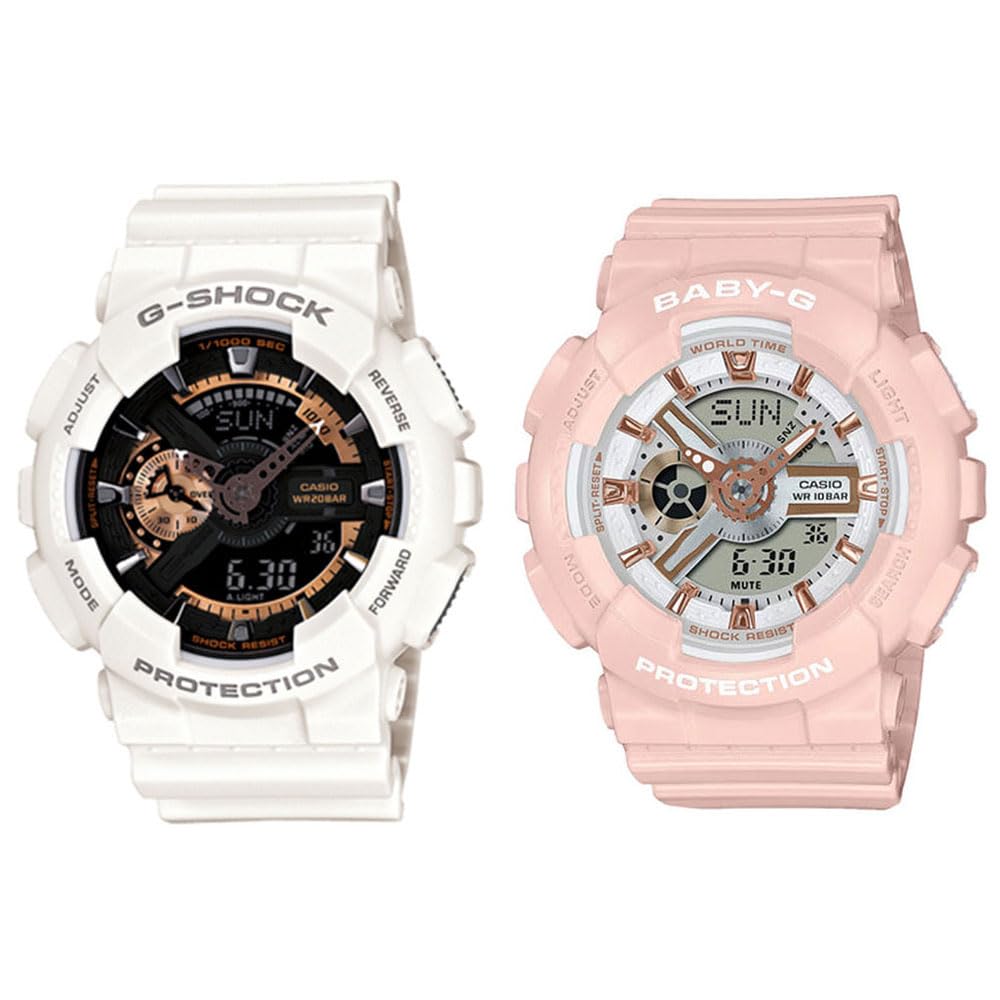 CASIO G-SHOCK BABY-G Pair Watch Digital & Analog White Pastel Pink GA-110RG-7ABA-110XRG-4A
CASIO G-SHOCK BABY-G Pair Watch Digital & Analog White Pastel Pink GA-110RG-7ABA-110XRG-4A