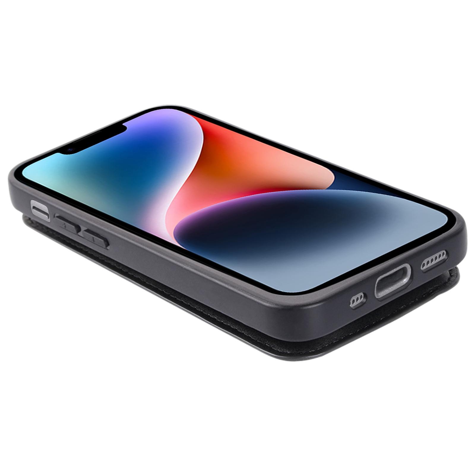 HANMAN Mika Series For iPhone 14 Magnetic Closure Card Slots Case PU Leather Coated TPU Anti-drop Phone Cover Black
HANMAN Mika Series For iPhone 14 Magnetic Closure Card Slots Case PU Leather Coated TPU Anti-drop Phone Cover Black
