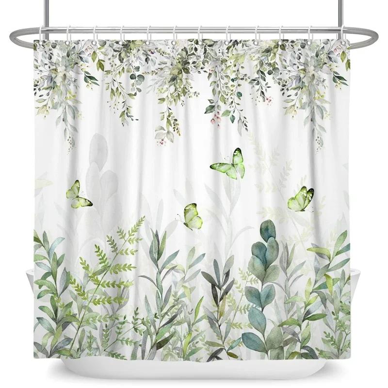 Green Eucalyptus Leaves Shower Curtains Watercolor Floral Waterproof Morden Bathroom Bathtub Curtain Room Decor With Hooks W60H190(CM)-1 Pcs
Green Eucalyptus Leaves Shower Curtains Watercolor Floral Waterproof Morden Bathroom Bathtub Curtain Room Decor With Hooks W60H190(CM)-1 Pcs