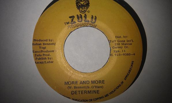 7inch Record DETERMINE More And More NONE Zulu Production 1995 Jamaica Reggae Ska Dub Used
7inch Record DETERMINE More And More NONE Zulu Production 1995 Jamaica Reggae Ska Dub Used