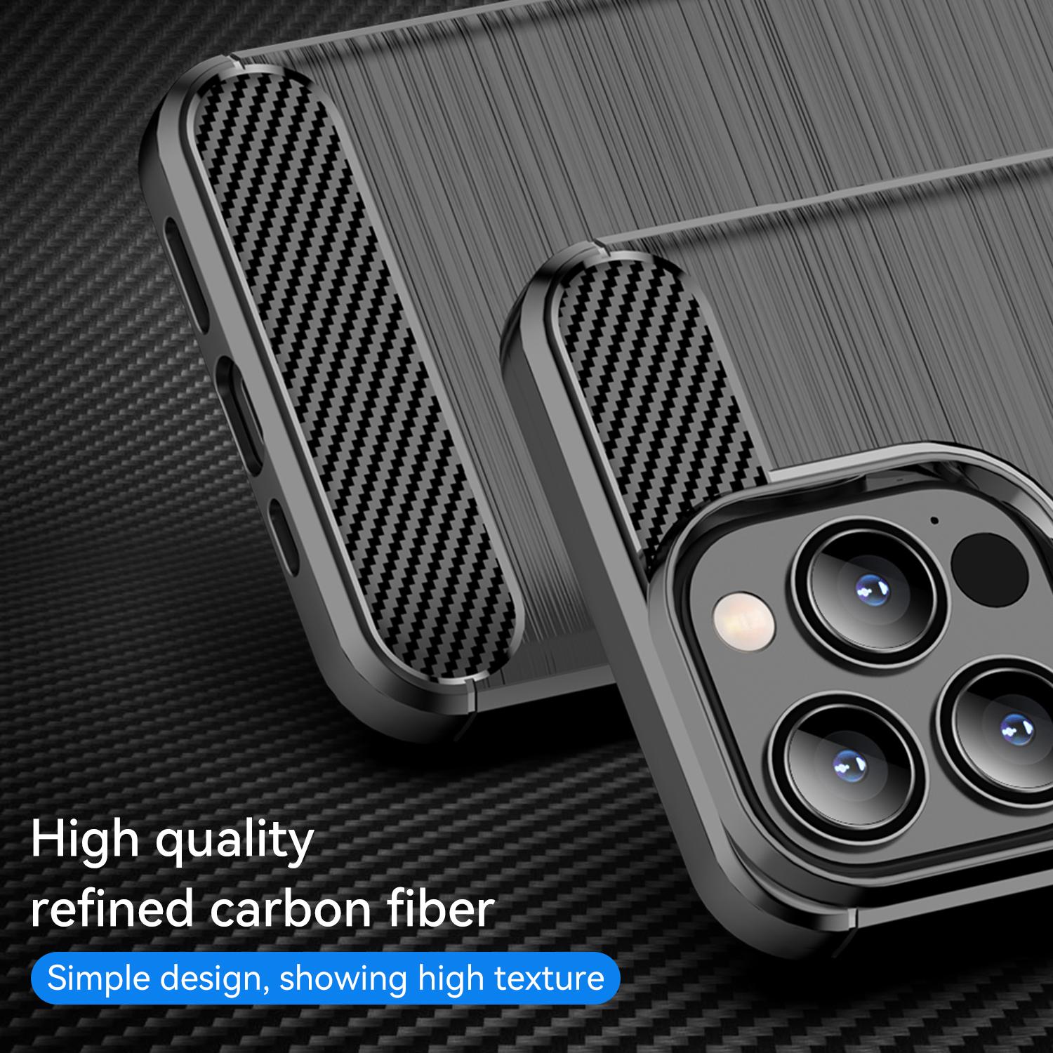1.8mm Carbon Fiber Brushed Texture Flexible TPU Anti-drop Phone Back Case Cover for iPhone 13 Pro 6.1 inch Black
1.8mm Carbon Fiber Brushed Texture Flexible TPU Anti-drop Phone Back Case Cover for iPhone 13 Pro 6.1 inch Black