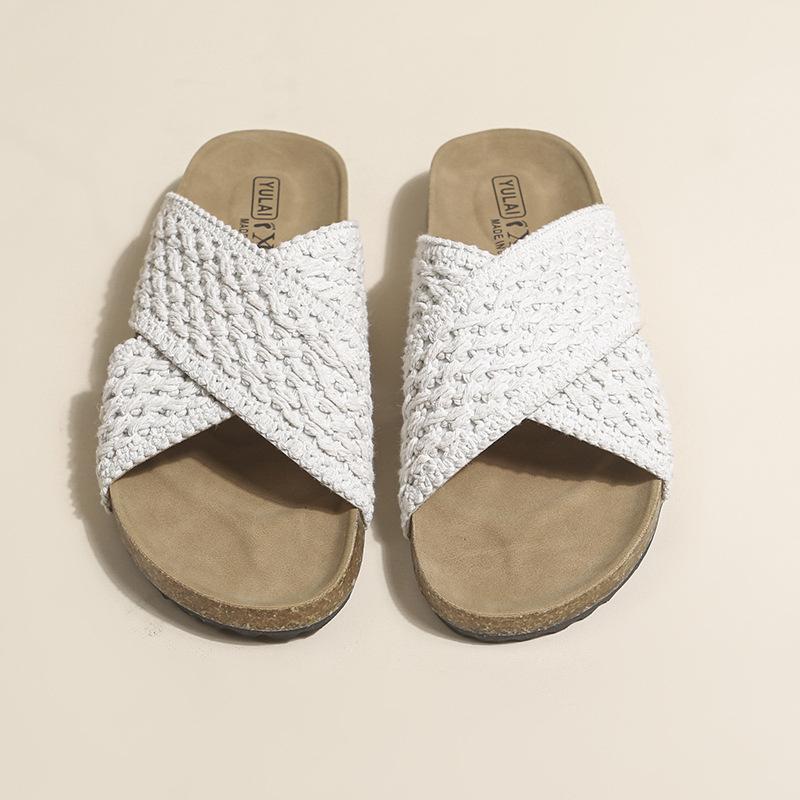 Cross-strap knitted slippers women s outerwear 2025 new retro versatile one-pedal with skirt casual cool slippers 40
Cross-strap knitted slippers women s outerwear 2025 new retro versatile one-pedal with skirt casual cool slippers 40