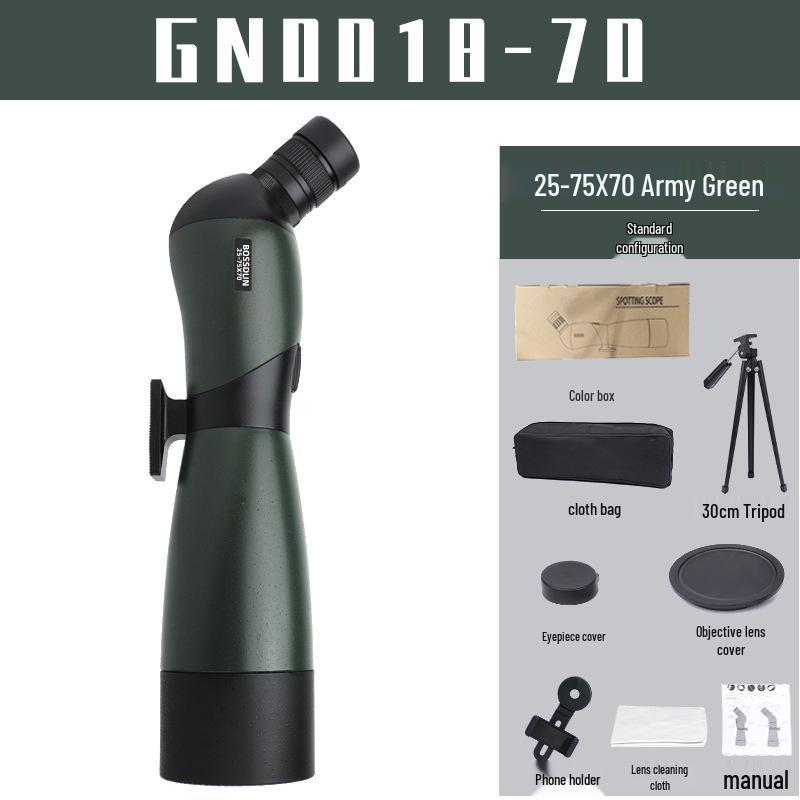 High-Definition 25-75x70 Monocular Telescope for Bird and Moon Watching and Concert Viewing
High-Definition 25-75x70 Monocular Telescope for Bird and Moon Watching and Concert Viewing