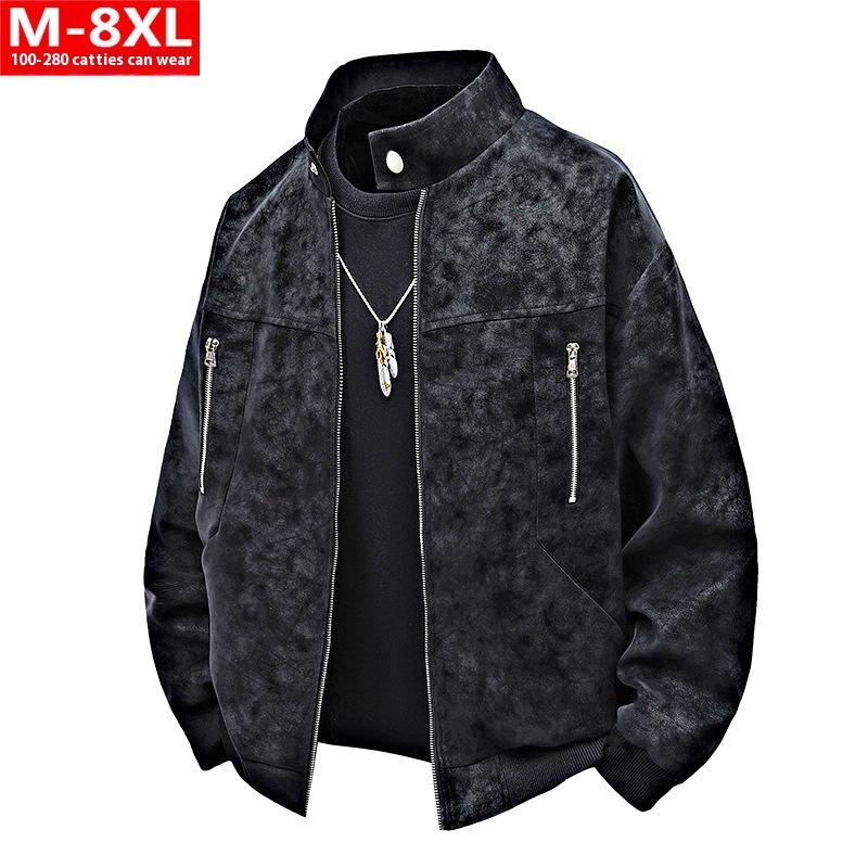 Уютная куртка из искусственной кожи в стиле ретро Fat Plus Size Plus Fat Loose Casual Zipper Jacket Men 5XL чёрный
Уютная куртка из искусственной кожи в стиле ретро Fat Plus Size Plus Fat Loose Casual Zipper Jacket Men 5XL чёрный