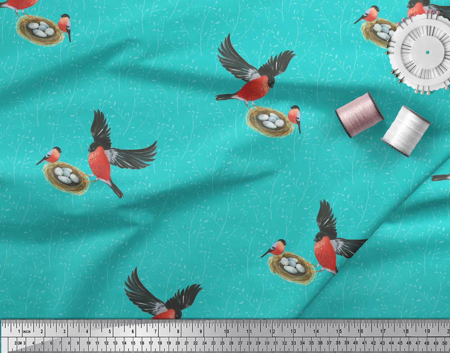 Гніздо та принт пташок снігурів із японської креп-атласної тканини Soimoi Green на метр 42 дюйма 42 Inch Wide - Poly Crepe зелений
Гніздо та принт пташок снігурів із японської креп-атласної тканини Soimoi Green на метр 42 дюйма 42 Inch Wide - Poly Crepe зелений