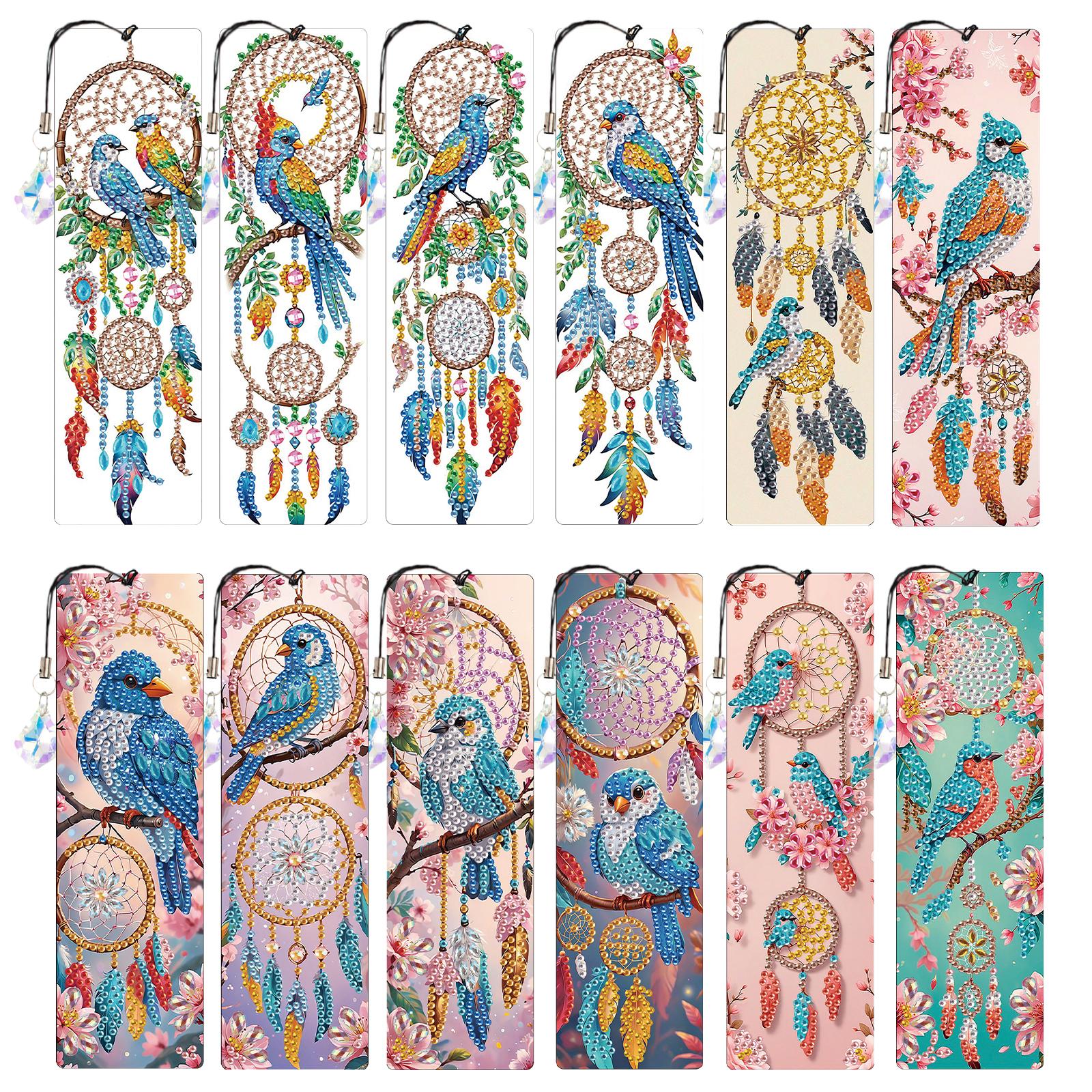 12Pcs DIY Diamond Art Bookmark with Crystal Pendant Diamond Art Painting Bookmarks Gift for Book Lovers Mosaic Art Supplies
12Pcs DIY Diamond Art Bookmark with Crystal Pendant Diamond Art Painting Bookmarks Gift for Book Lovers Mosaic Art Supplies