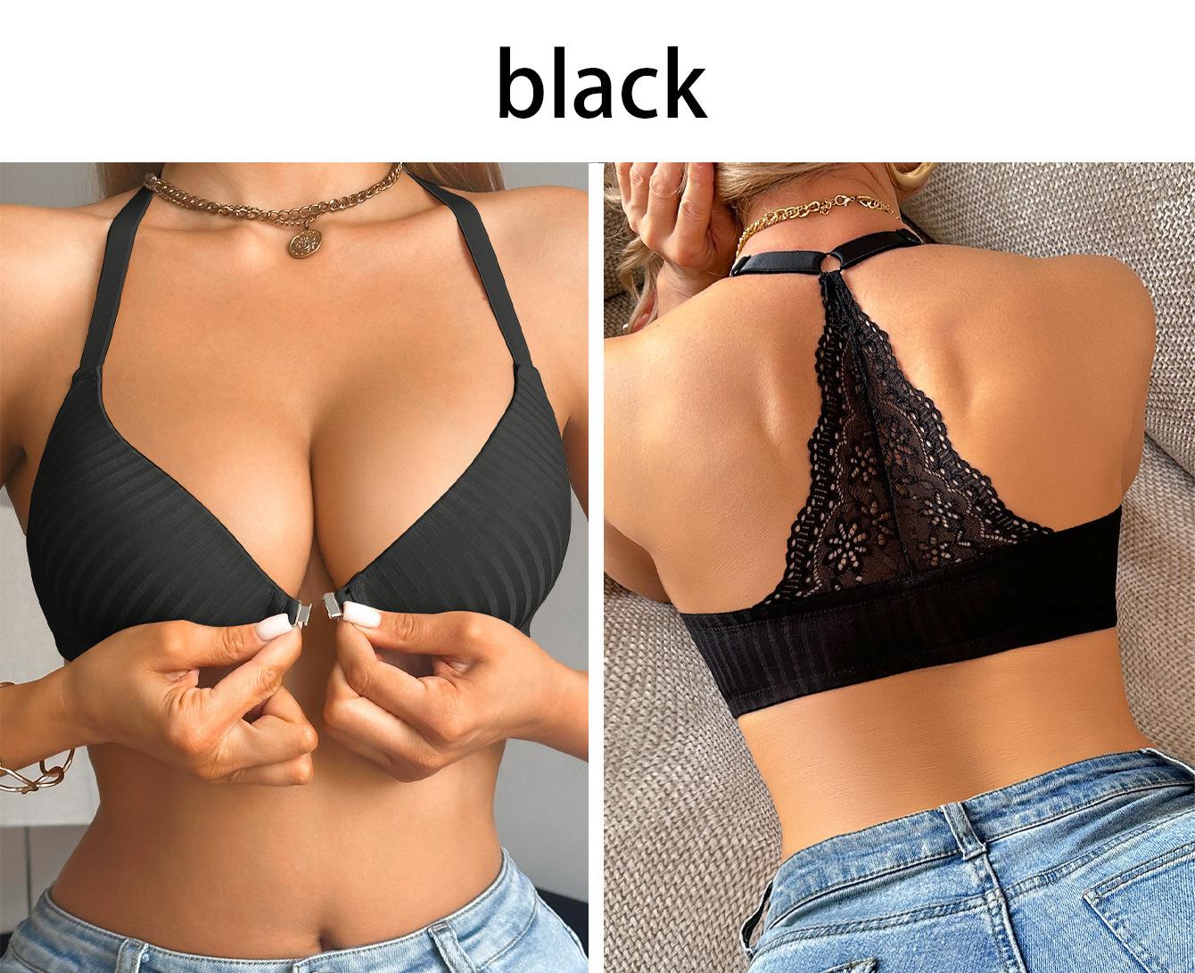 TikTok front buckle sexy back lace bra comfortable adjustment underwear anti-sagging top support 70B чёрный
TikTok front buckle sexy back lace bra comfortable adjustment underwear anti-sagging top support 70B чёрный
