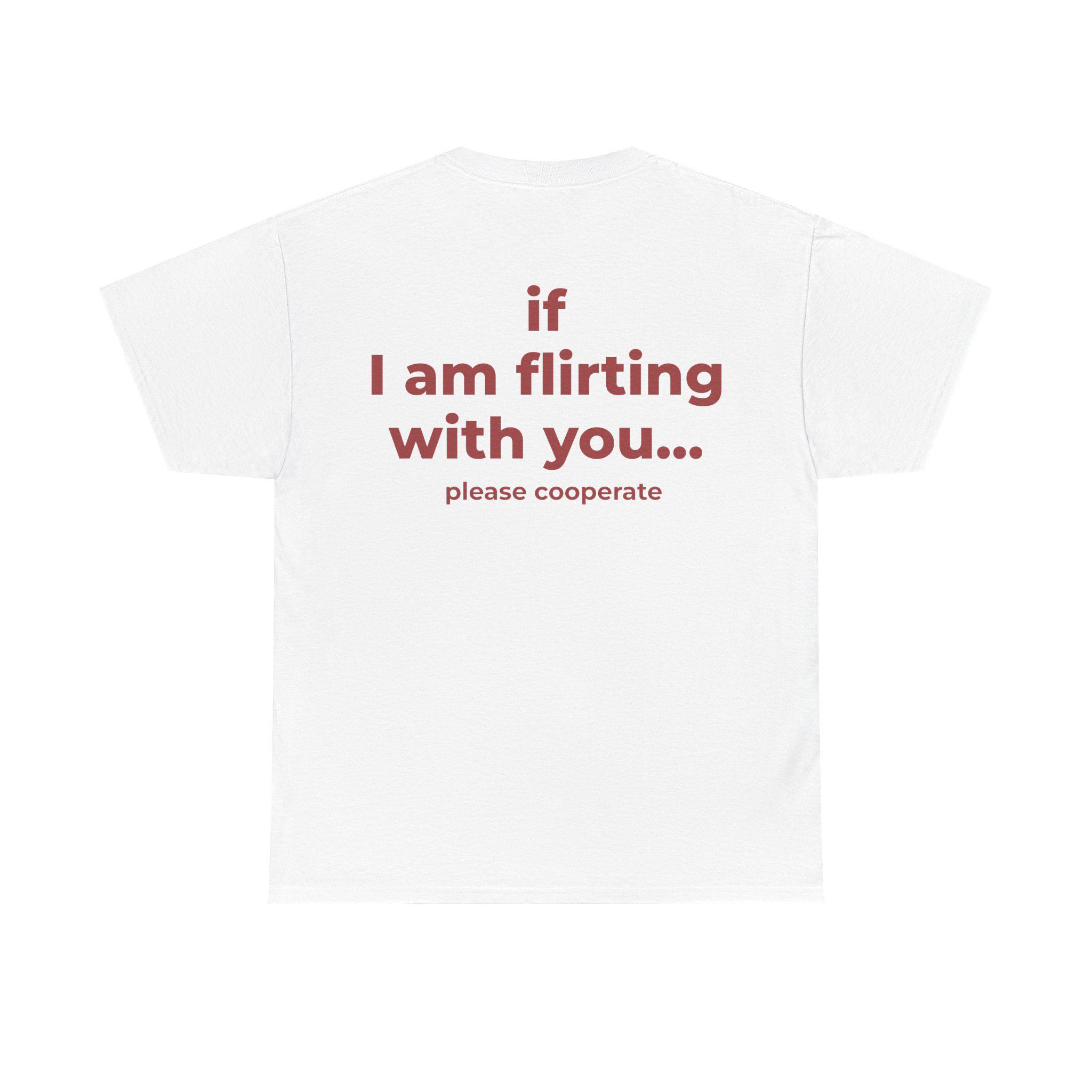 Если я флиртую с тобой, пожалуйста, сотрудничай. Футболка с принтом букв, забавная, трендовая, креативная. Мужская, женская, с коротким рукавом, летние топы. L
Если я флиртую с тобой, пожалуйста, сотрудничай. Футболка с принтом букв, забавная, трендовая, креативная. Мужская, женская, с коротким рукавом, летние топы. L