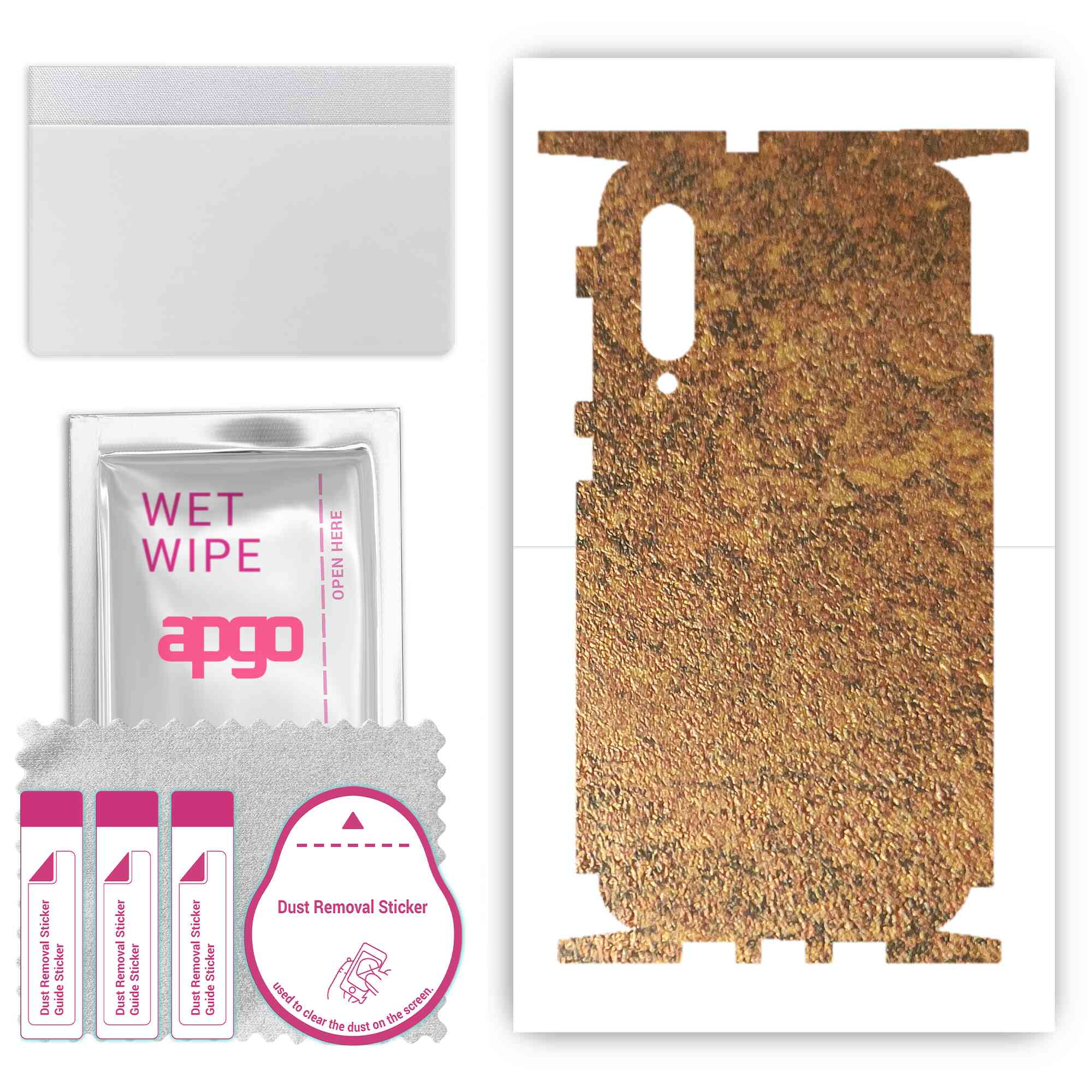 apgo Protective Skin Sticker for the back+sides compatible with Xiaomi Mi 9 Pro, Full Wrap Film, Foil, Vinyl - Pattern Rusty Copper
apgo Protective Skin Sticker for the back+sides compatible with Xiaomi Mi 9 Pro, Full Wrap Film, Foil, Vinyl - Pattern Rusty Copper