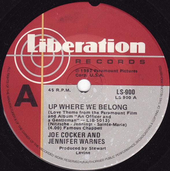 7inch Record JOE COCKER JENNIFER WARNES Up Where We Belong LS900 Liberation Reco 1982 Australia Rock Used
7inch Record JOE COCKER JENNIFER WARNES Up Where We Belong LS900 Liberation Reco 1982 Australia Rock Used