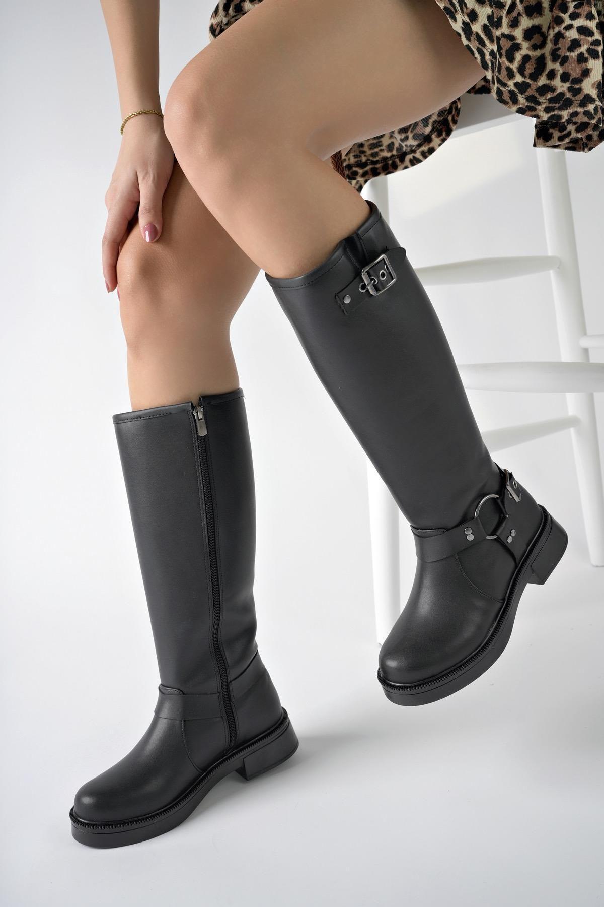 Women s Modern Stylish Fashion Boots Boots Faux Leather Gisele Guaranteed Zipper Belt Detailed Winter Boots 36
Women s Modern Stylish Fashion Boots Boots Faux Leather Gisele Guaranteed Zipper Belt Detailed Winter Boots 36
