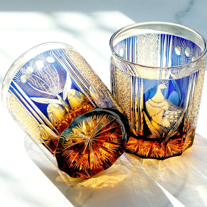 Handmade Luxury Japanese Style Blue Whiskey Glass Hand Carved Peacock Edo Kiriko Glass Tumbler In Individual Gift Box 240ml синий
Handmade Luxury Japanese Style Blue Whiskey Glass Hand Carved Peacock Edo Kiriko Glass Tumbler In Individual Gift Box 240ml синий