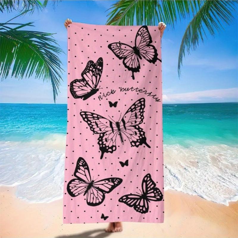 1pc Soft Microfiber Beach Towel - Quick-Dry, Lightweight & Sand-Resistant with Vibrant Butterfly Print, Absorbent & Stylish for W30*H60(CM)
1pc Soft Microfiber Beach Towel - Quick-Dry, Lightweight & Sand-Resistant with Vibrant Butterfly Print, Absorbent & Stylish for W30*H60(CM)