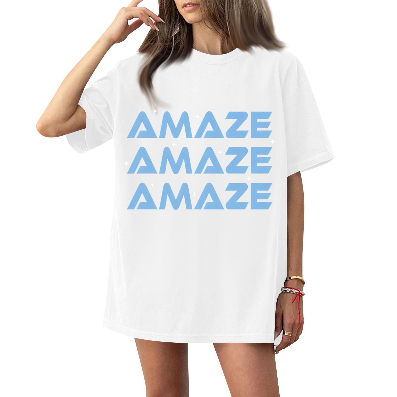 Women s Fashion Casual Printed Short Sleeve Round Neck Pullover Tops XL білий
Women s Fashion Casual Printed Short Sleeve Round Neck Pullover Tops XL білий