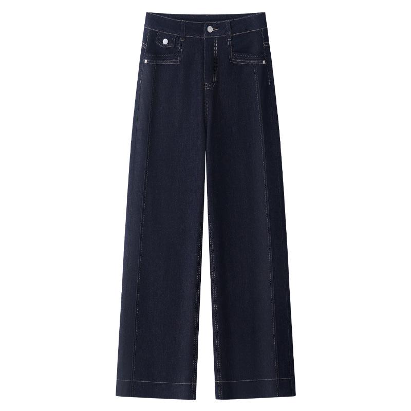 Женские темно-синие джинсы с высокой посадкой и широкими штанинами - 2025 Весна/Осень Стройнящие прямые укороченные 4XL темно-синий
Женские темно-синие джинсы с высокой посадкой и широкими штанинами - 2025 Весна/Осень Стройнящие прямые укороченные 4XL темно-синий