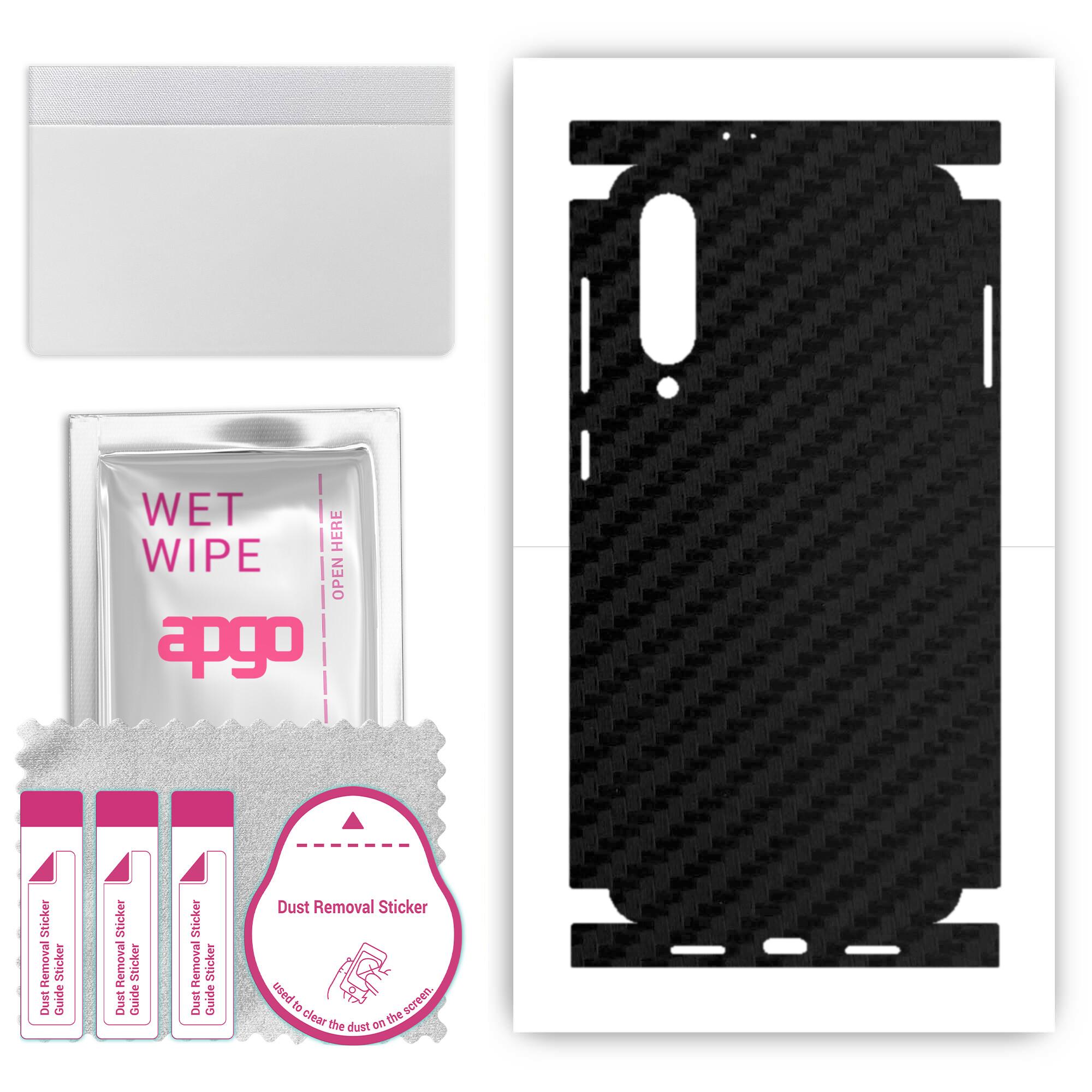 apgo Protective Skin Sticker for the back+sides compatible with Xiaomi Mi 9 SE, Full Wrap Film, Foil, Vinyl - Pattern Carbon Black
apgo Protective Skin Sticker for the back+sides compatible with Xiaomi Mi 9 SE, Full Wrap Film, Foil, Vinyl - Pattern Carbon Black